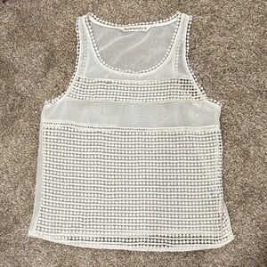 Hippie Laundry Cream Lace Bohemian Sleeveless Top Size M